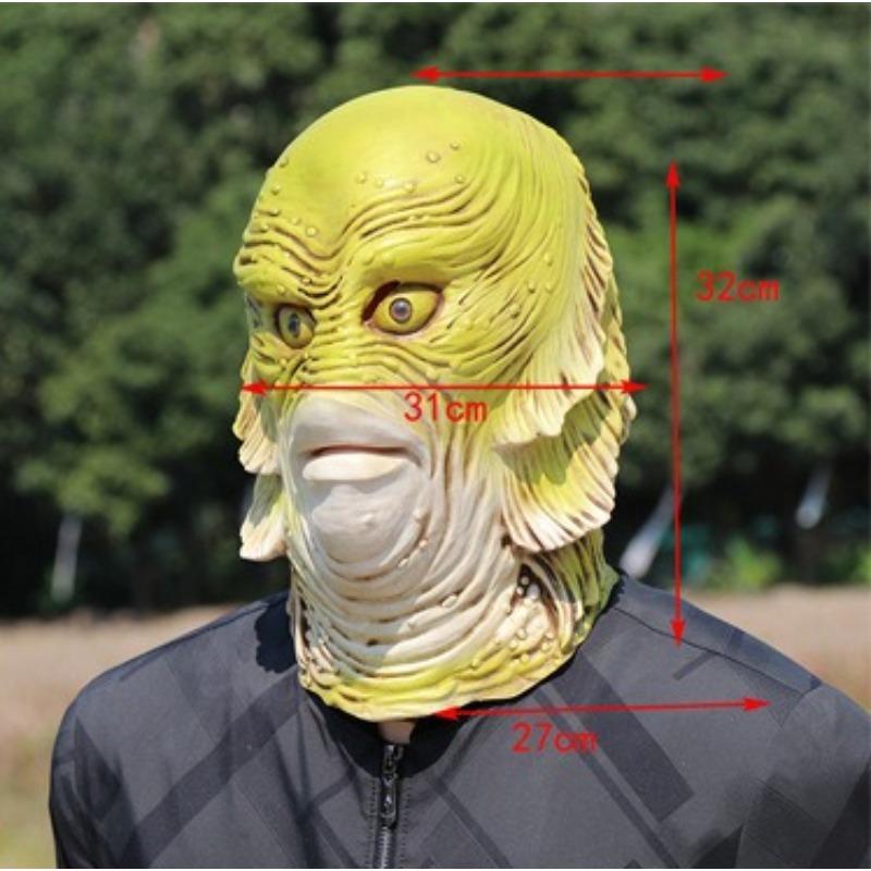 Masque de Monstre Marin Halloween Masque en Latex Drôle Accessoires de Fête Mascarade Maquillage