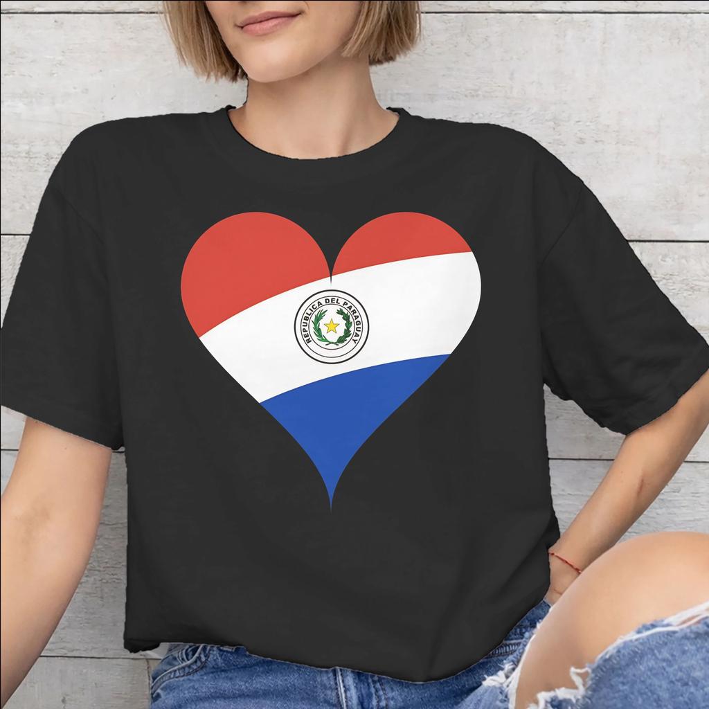 Men Women Printed Paraguay Flag Tee T Shirt Pure Cotton Tshirts Clothing