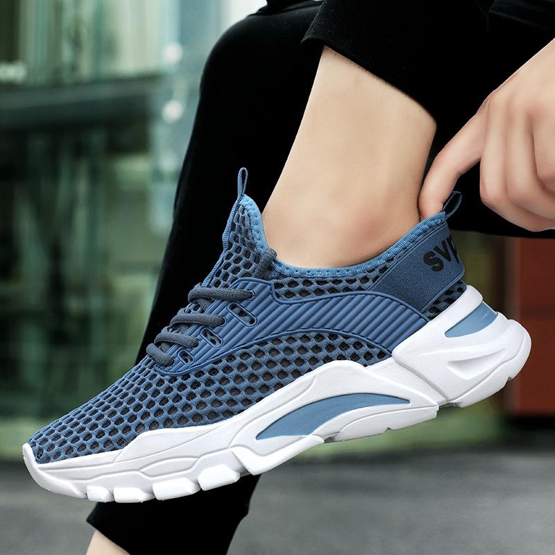 2025 summer new men's and women's sports shoes, couples breathable running shoes, lightweight fly-woven fashion casual shoes