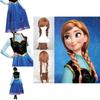 Enchanting Princess Anna Fancy Dress With Detachable Cape For Girls' Cosplay Adventures