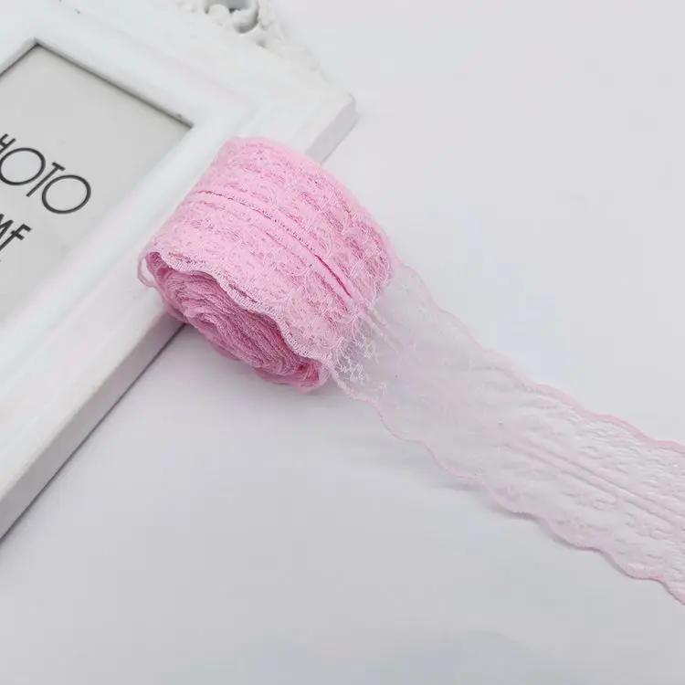 10Meters/Roll 4.5CM Red Black Blue Embroidery Lace Ribbon DIY Apparel Sewing Fabric Wedding Christmas Halloween Gift Decoration