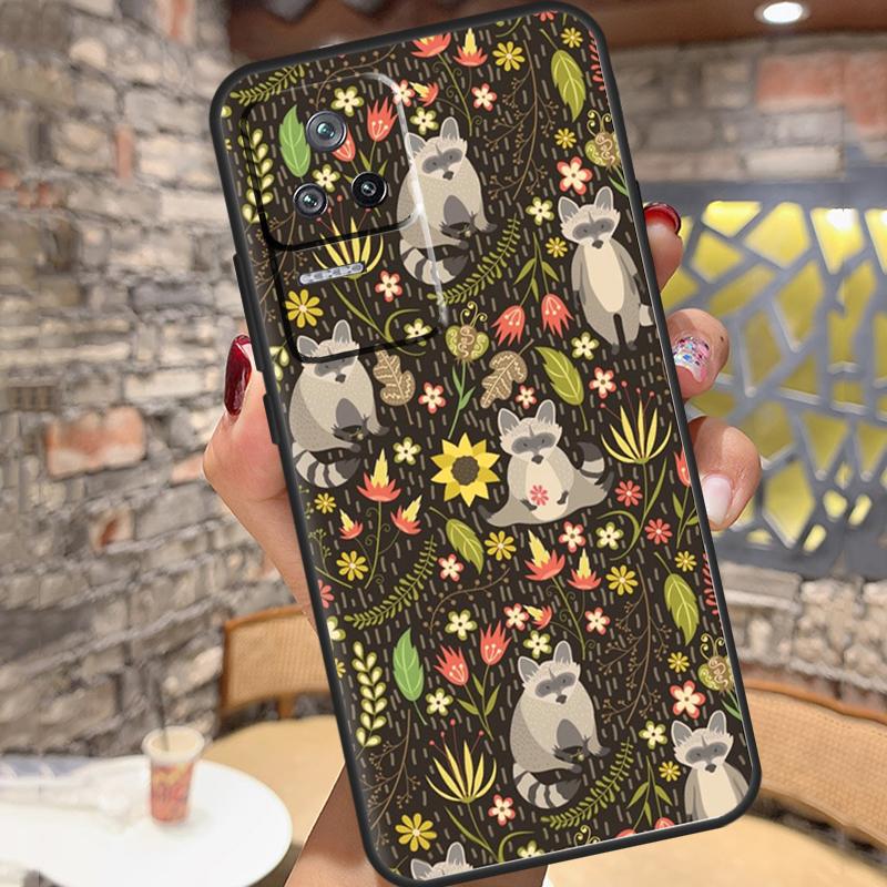 Cute Raccoon Case For Xiaomi 15 Ultra 13 14 11T 12T 13T 14T Pro POCO X7 X3 X5 X6 Pro M6 F5 F6 Pro Cover