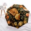 1 PC Automatic Folding Umbrella - Sleeping Cute Cat Pattern, Portable & Foldable Design with 8 Ribs, Christmas Birthday Gifts