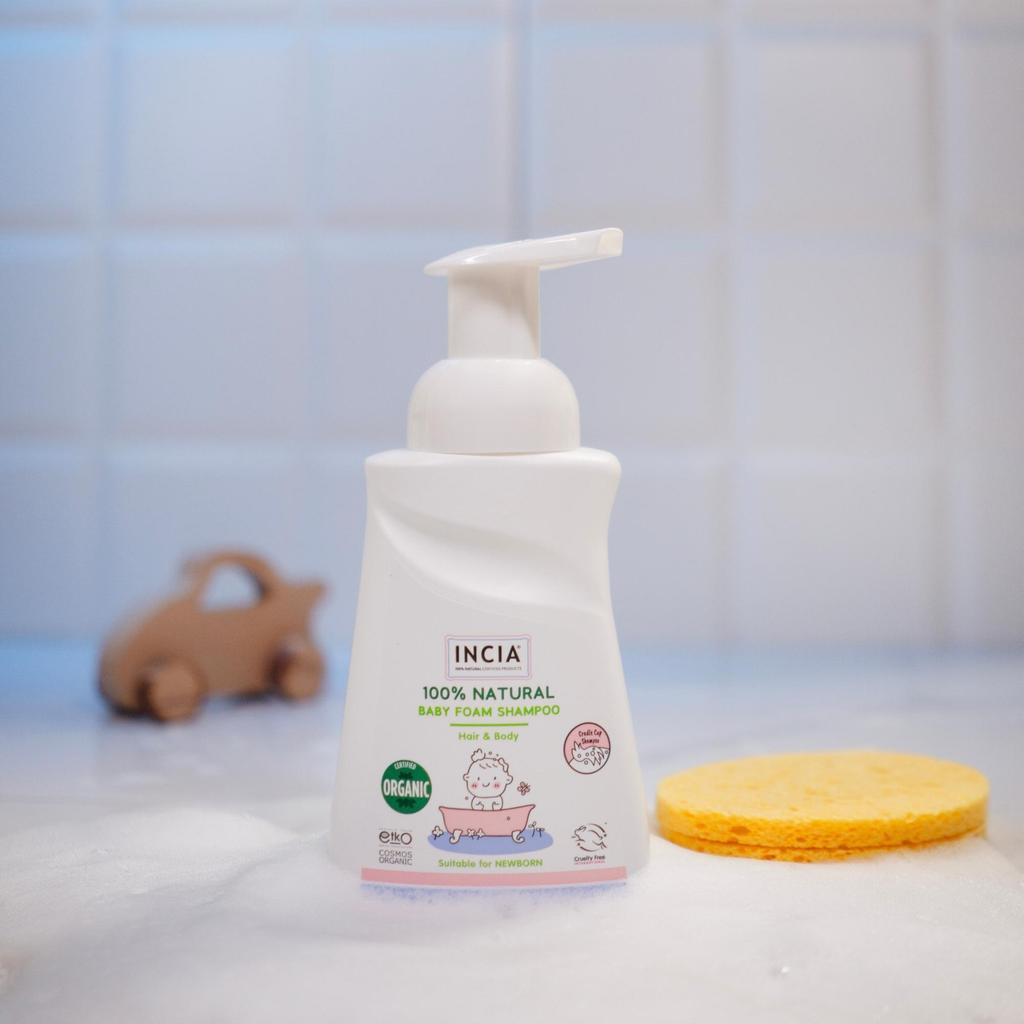 INCIA 100% Natural - Organic Certified Baby Foam Shampoo - 200ml
