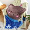 Soft Cartoon Fleece Blanket Toddlers Nap Time Double-Layer Sherpa 100x140cm Kids Bedding