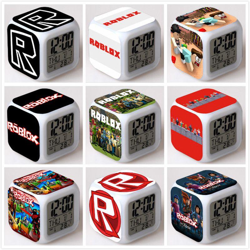 Alarm Printing Roblox Glowing Led Color Change Digital Colorful Luminous Clock