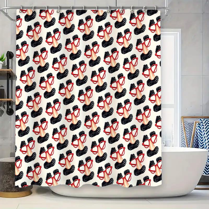 

Unique Red Lips Shower Curtain Bathroom Decor Set Waterproof Modern Art Washroom Backdrop Pattern Home Textile Accessories W60H190(CM)-1 Pcs