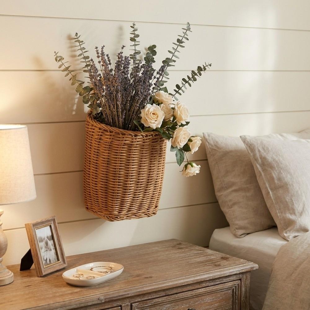 Wall Mounted Hanging Storage Basket Decorative Wall Hanging Flower Basket Camping