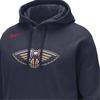 Nike New Orleans Pelicans Club Logo Printed Drawstring Hoodie Men Hoodies Navy-Blue FB4767-419