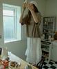 Opeundoeoseutyudio Linen Frill Tiered Skirt Ivory