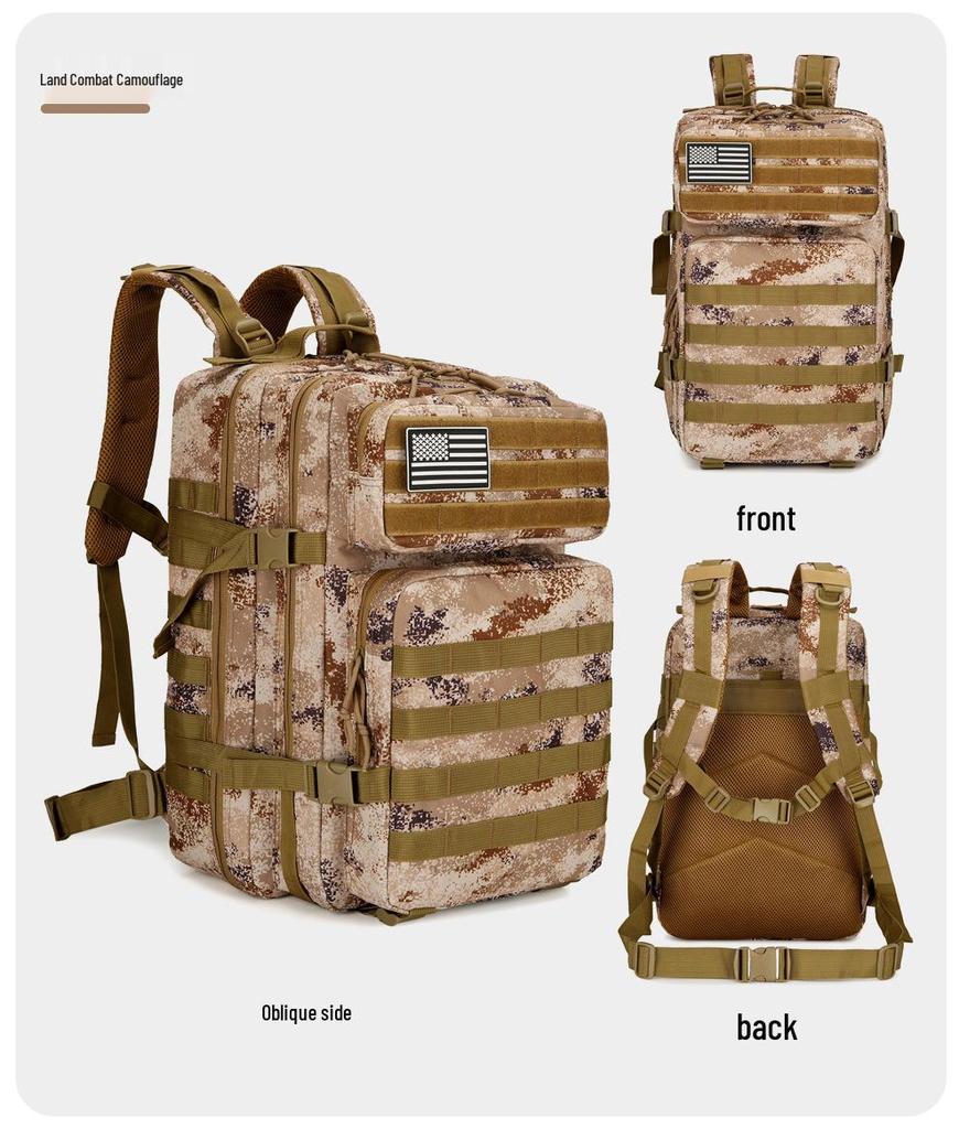45L Camouflage Tactical Assault Backpack: Multifunctional Outdoor Camping & Hiking Rucksack