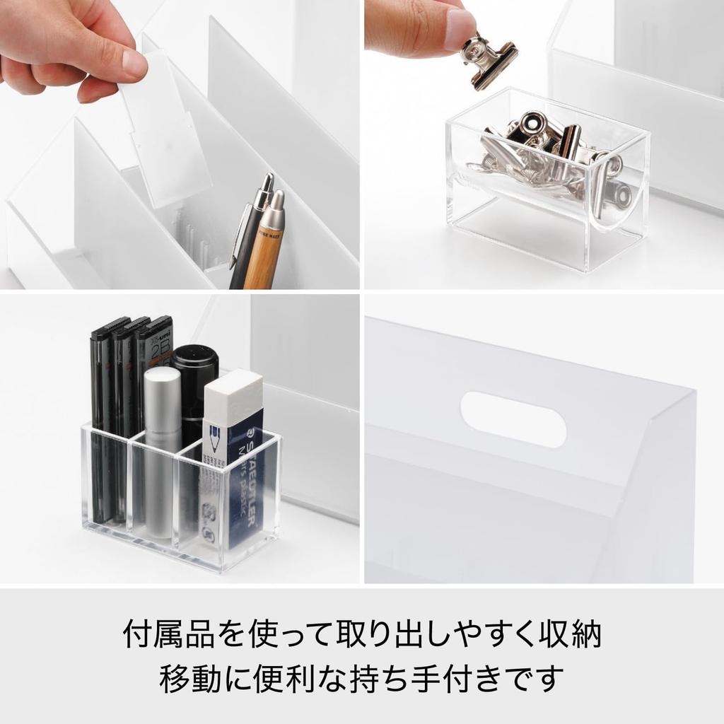 Slim Desktop All 26cm W X D X Made In Desktop Storage Holds and Over 10 Million Units Like-it MX-02 Organizer, Stand, Gray, Approx. 18.5cm 18.2cm H,