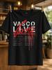 Vasco Live 2025 Distressed And Red Tour Typography With Dripping Signature And Date List Collage Unisex All Tshirt