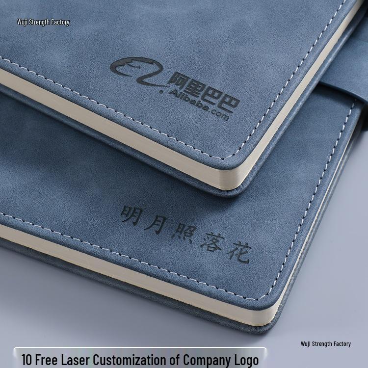 Custom Engraved Soft Leather Office Notebooks (Set of 5)