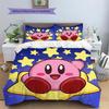 Kirby-Muster Kissenbezug & Bettbezug Set Schlafzimmer Bedruckte Bettwäsche mit Anime-Thema Wunderbares Geschenk.-TING