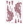 Brown Lace Tattoo Sticker Waterproof Henna Tattoo Wedding Temporary Tattoo Set Hannah