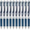 Pentel Ballpoint Pen Gel Ink Gel Knock Type 0.5mm Silver Shaft BLN75Z-CA Blue Black 10