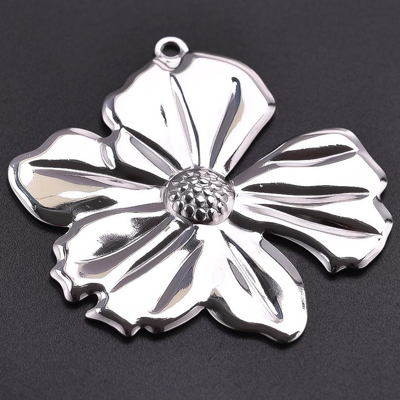 6pcs Breloque Acier Inoxydable Stainless Steel Music Note Flower Charms For Jewelry Making Supplies Heart Pendant Diy Materials