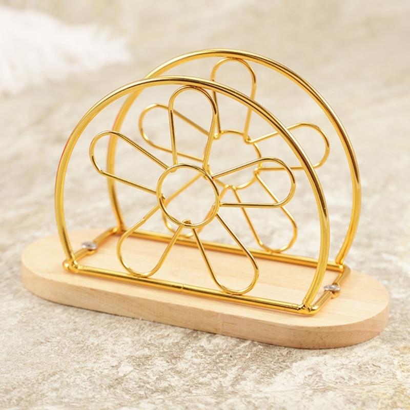 Hotel Grade Iron Tissue Stand Paper Dispenser With Artistic Flower Designs Perfect For Enhancing Public Spaces
