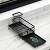 Stainless Steel Kitchen Sink Rack Self-draining Quick Dry Dishcloth Organizer Large Capacity Rustproof Kitchen Sponge Holder