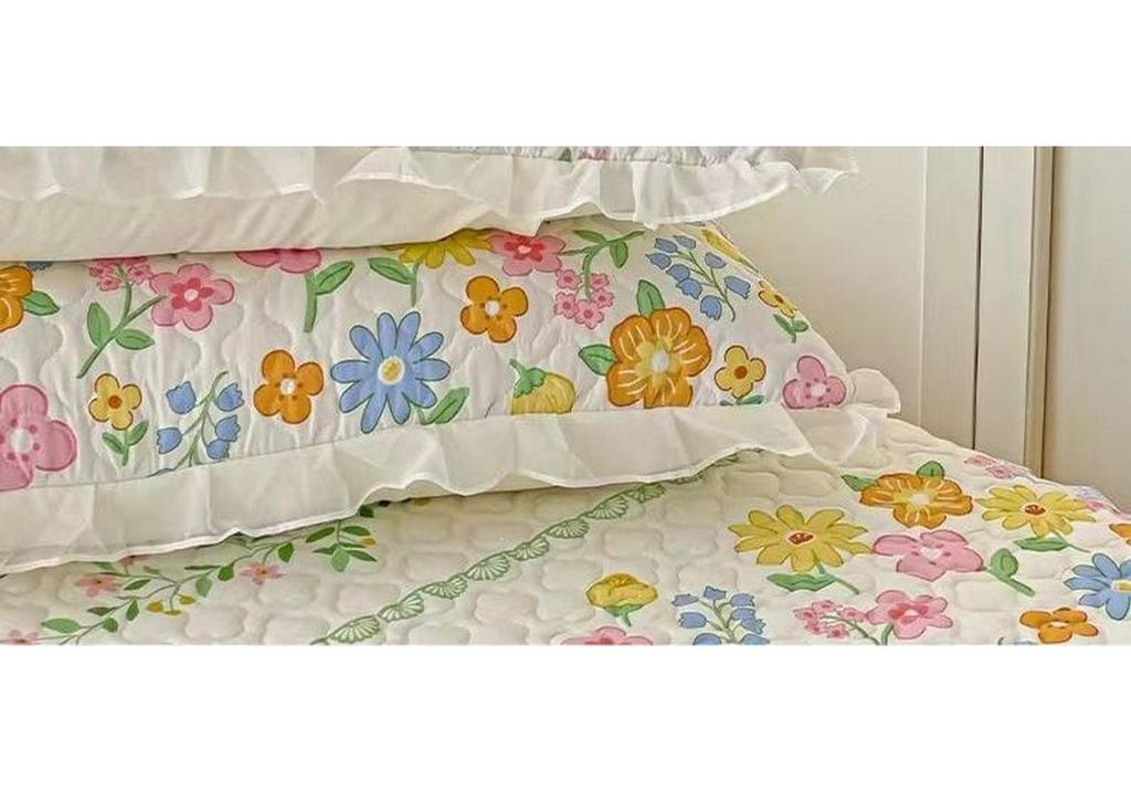 Quilted Anti-slip Korean Lace Bed Skirt - Princess Style Mattress Protector