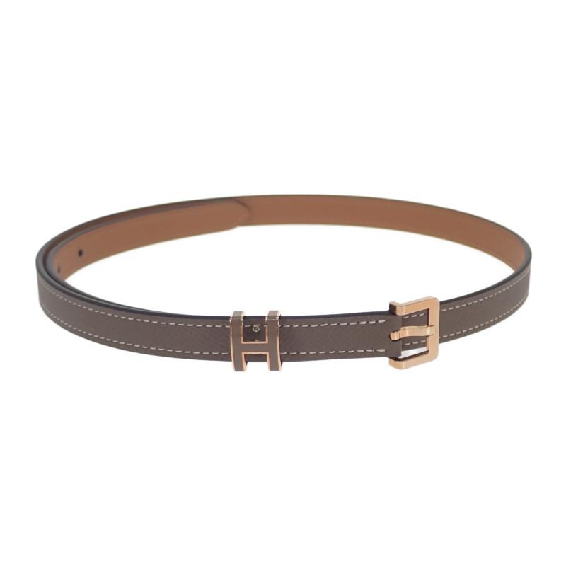 HERMES H081087 belt Etope/Brown Epsom Women