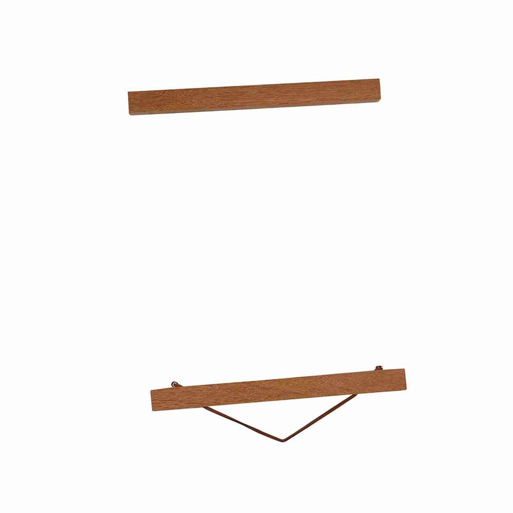 Moderner magnetischer Sägemehl-Fotorahmen Benutzerdefinierte Poster-Rollprints Kunstwerkaufhänger Teakholz Sägemehl-Posteraufhänger Posteraufhänger