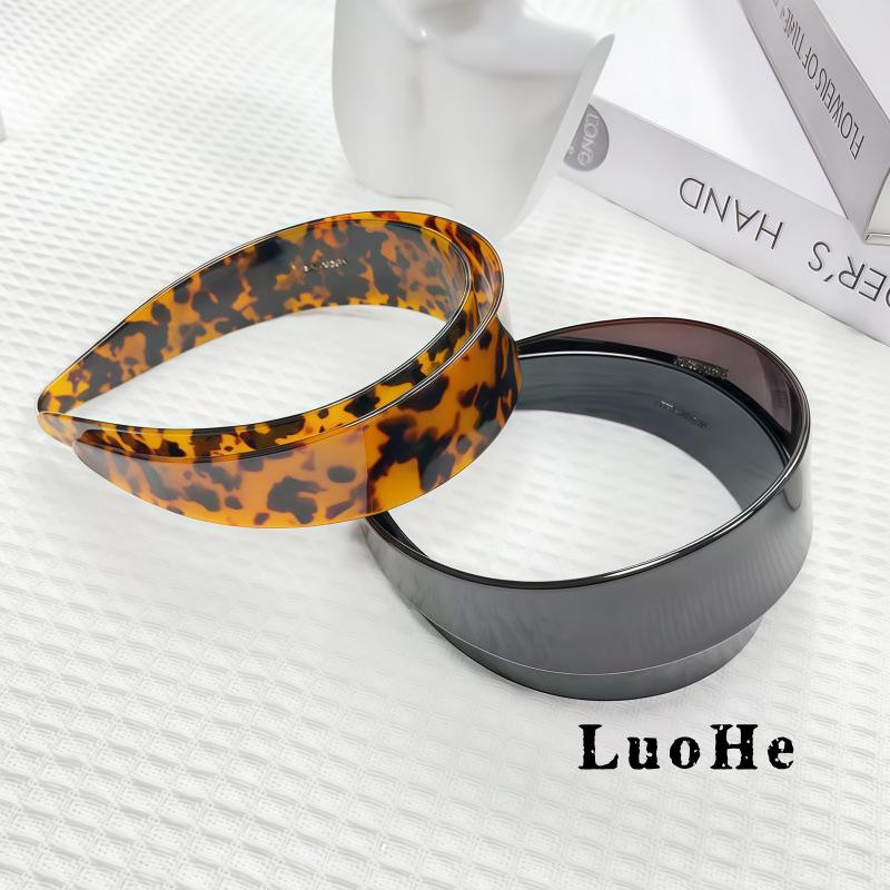 Elegantes Retro Schildpatt Breites Stirnband - Vielseitiges Acetat Modeaccessoire für Damen