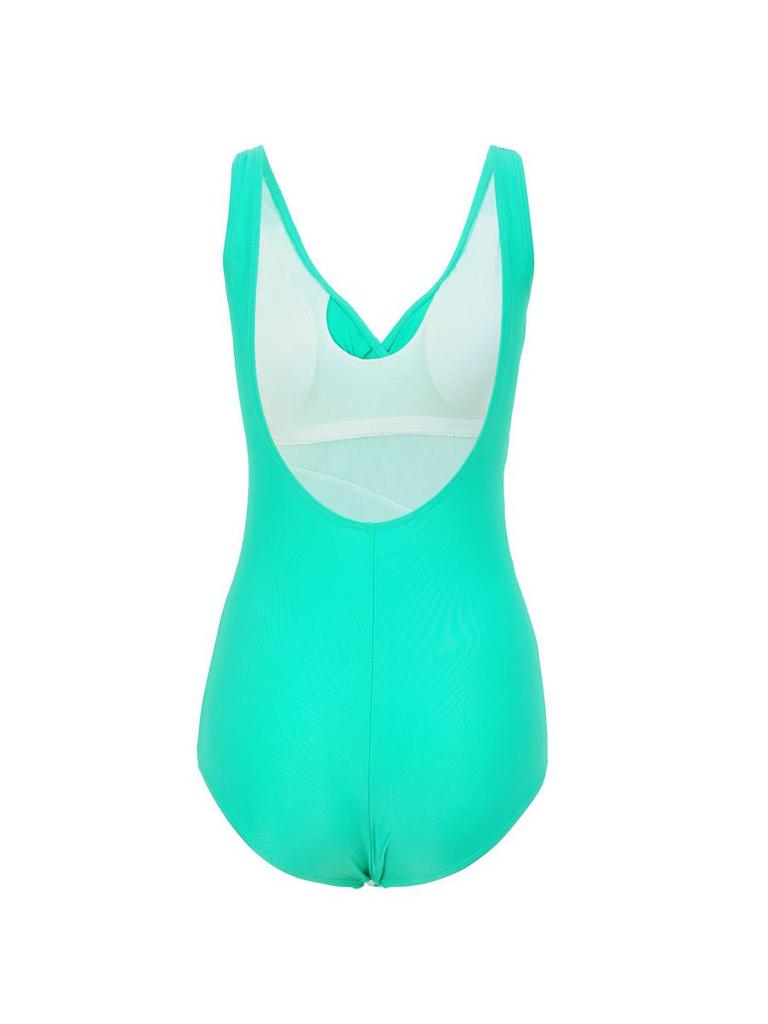 Plus Size Solid Color One-Piece Swimsuit for Women