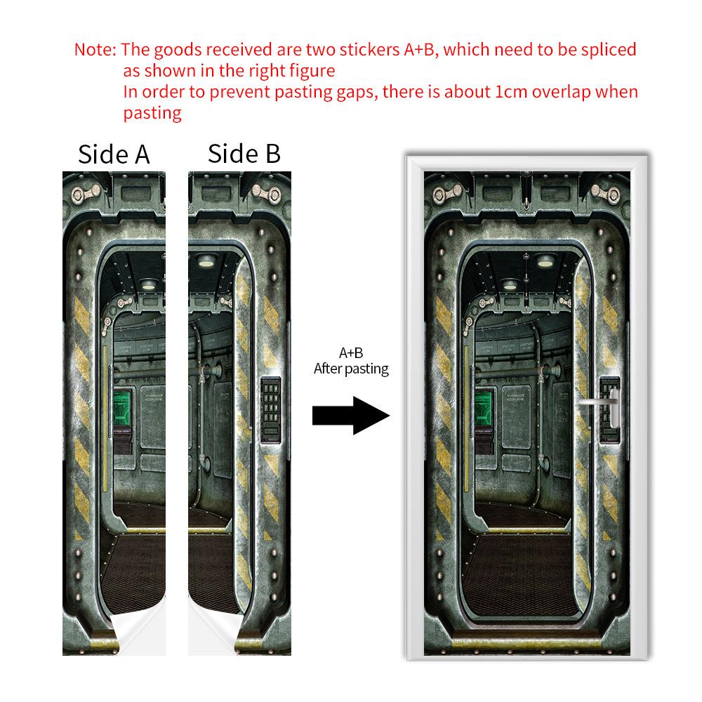 Cross-Border Self-Adhesive Removable Door & Wall Sticker for Rental Room Renovation.