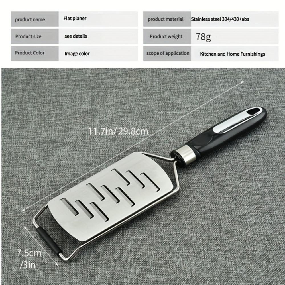 2pcs Stainless Steel Grater and Slicer Set for Vegetables, Fruits, Cheese , Includes 2 Graters with Black Handles and 2 Slicers with White Handles