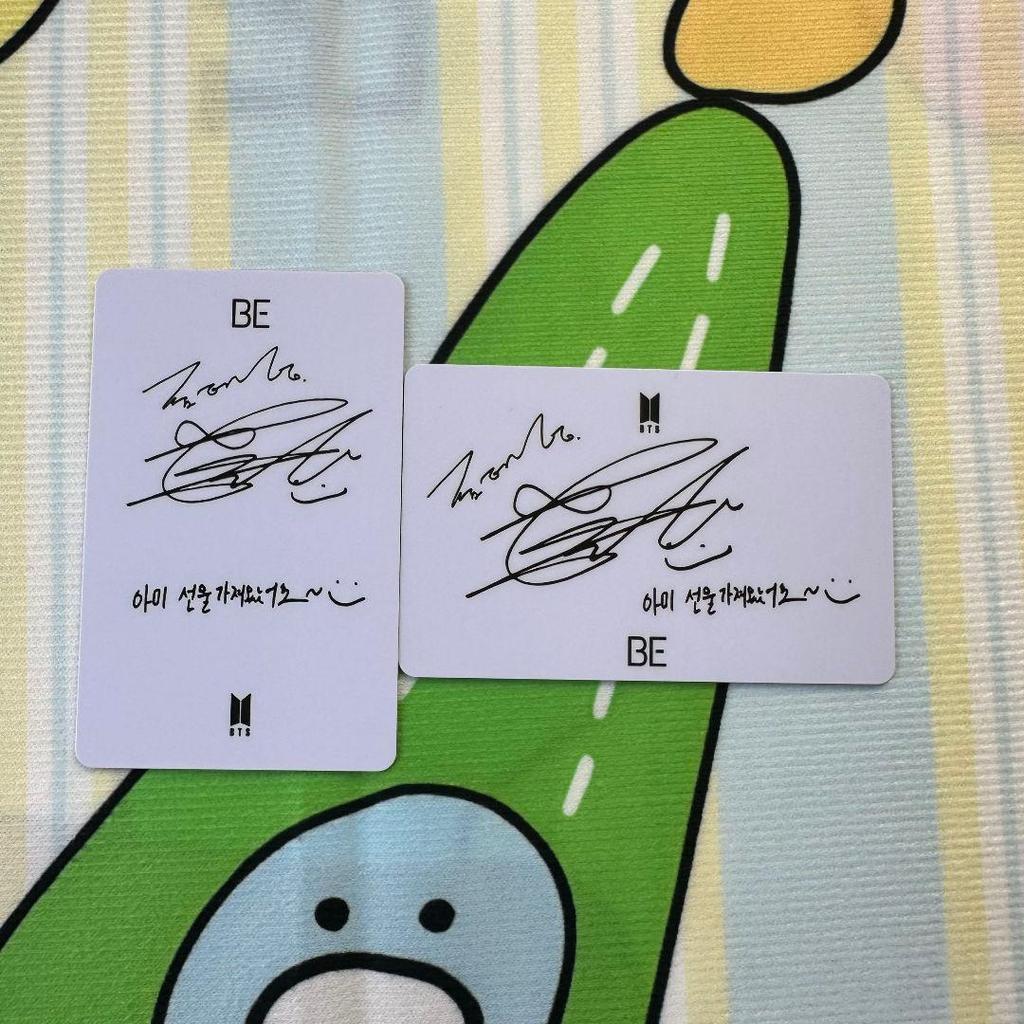 [USED] BTS BE Unreleased Lucky Drop V Taehyung Trading Cards (2 Cards)