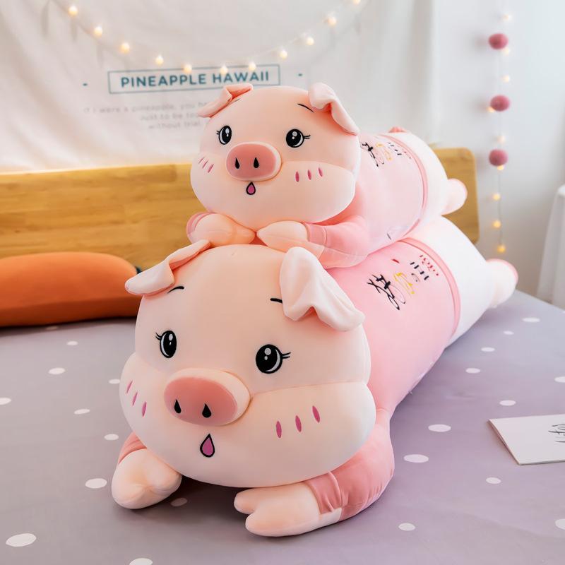 Plush Toys, Cute Pig Doll Sleeping On The Bed, Throw Pillow Doll Children'S Gift