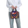 Mexican Floral Flowers Thermal Insulated Lunch Bag Women Mexico Portable Lunch Container for School Office Outdoor Food Box