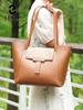 Zency Genuine Leather Women's Large Shoulder Bag for A4