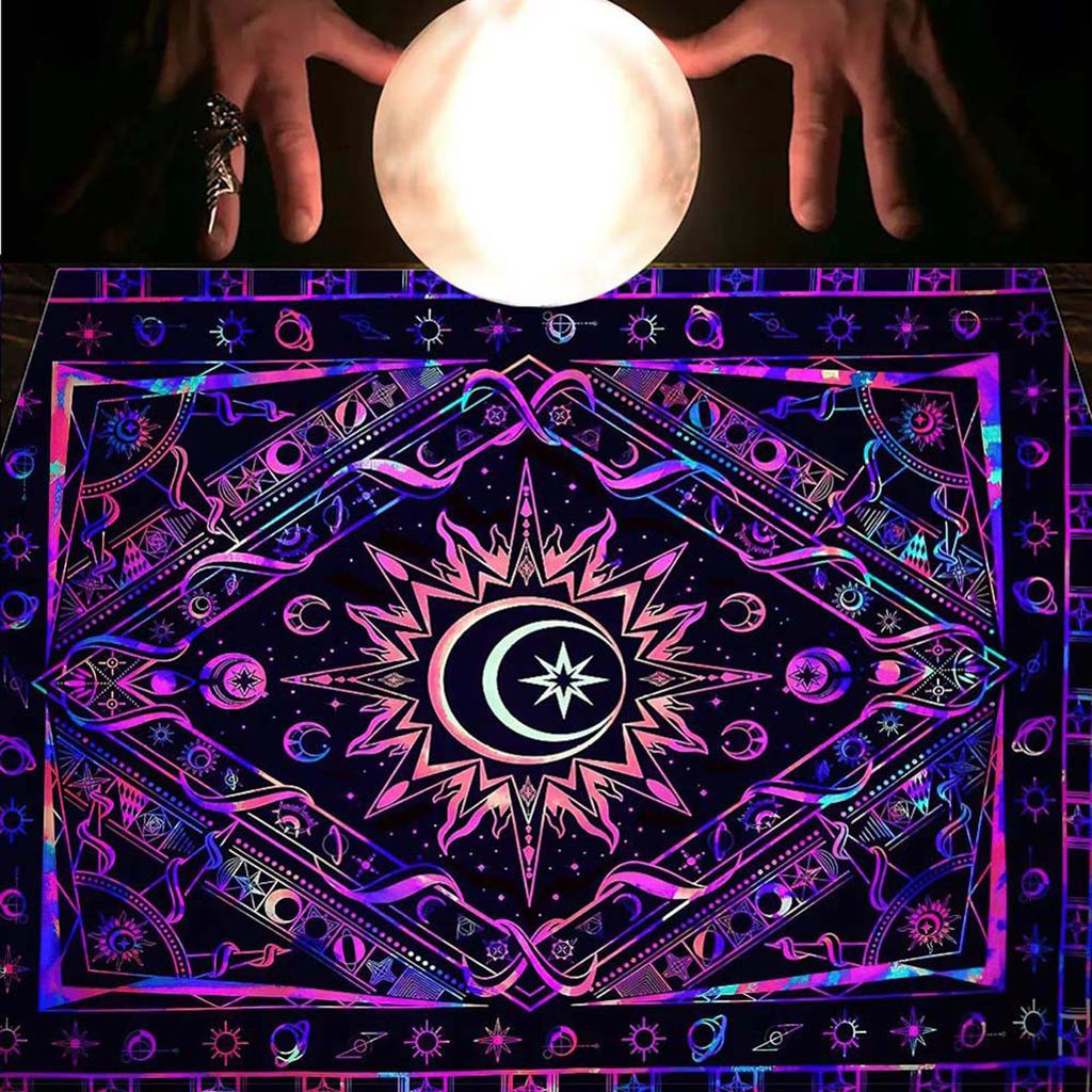 Comfortable Tarot Tablecloth Witchcrafts Table Cloth for Tarot Enthusiasts Table Cover Prolonged Use Tablecloth