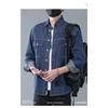 Chaqueta de Hombre Chaqueta Vaquera Talla Grande Lavada Chaqueta Casual Suelta Cómoda Chaqueta Vintage