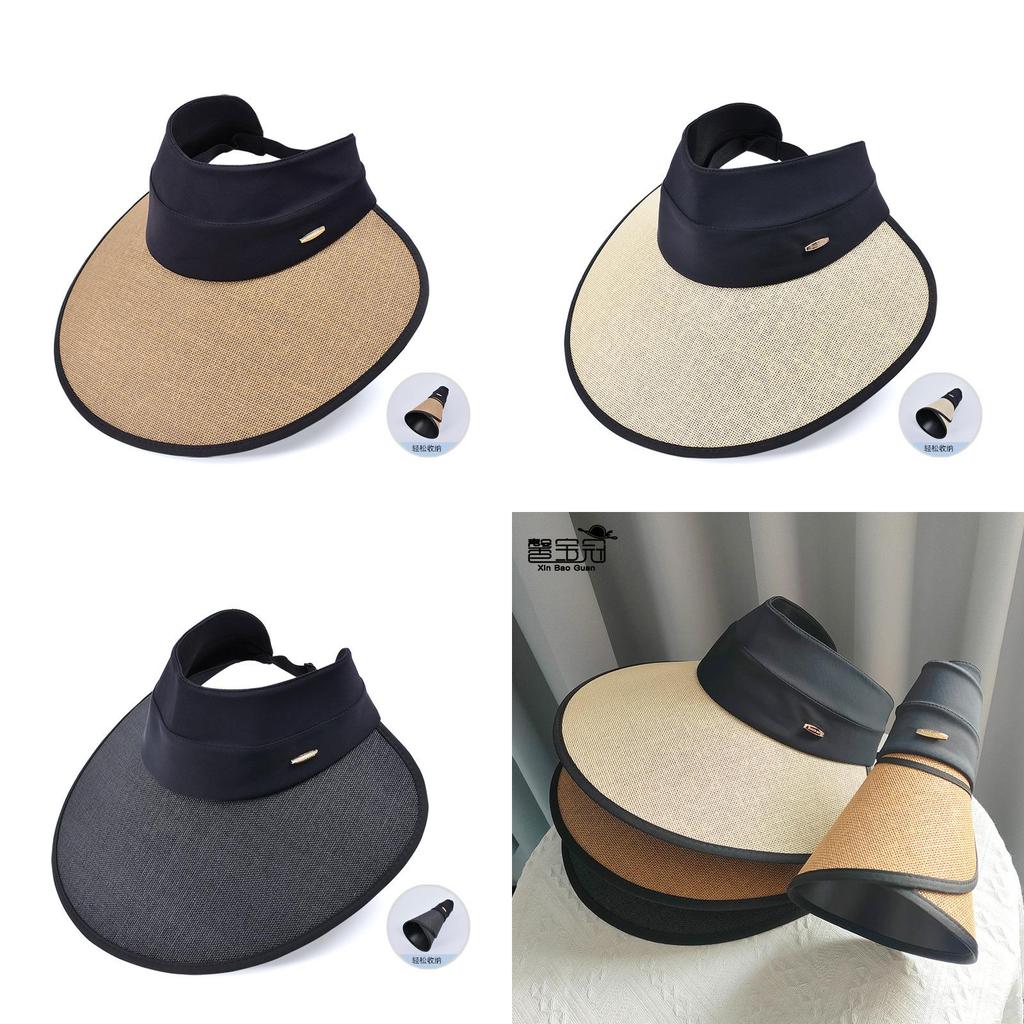 Polyester Sun Hat For Women Summer Outdoor Sun Protection Lightweight Breathable Sunshade Hat