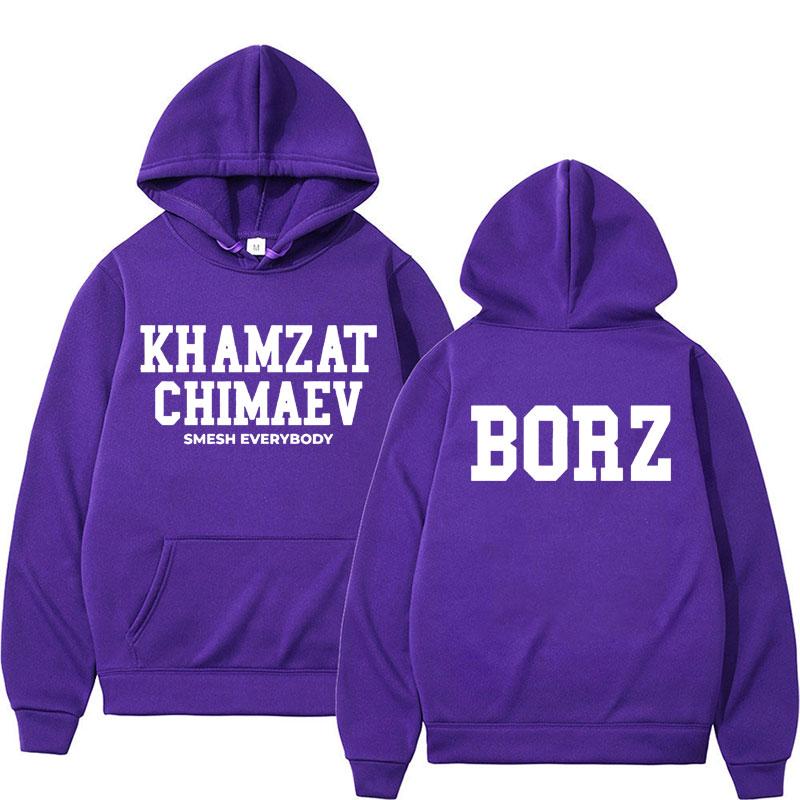 Khamzat Chimaev Logo Aufdruck Herren- und Damen-Hoodies modische lässige Sportbekleidung Herbst und Winter warme Retro-Hoodies