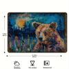 Retro Black Bear Mist Art Tin Sign 20x30cm Dramatic Wall Decor