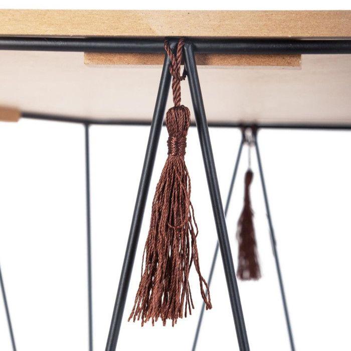 Table café déco métal octogonale Kumi Etnik Atmosphera