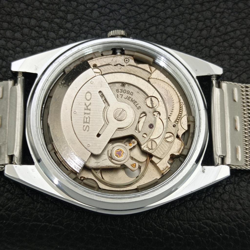 REFURBISHED SEIKO 5 AUTOMATIC 6309A VINTAGE JAPAN MENS SILVER WATCH a442801-1