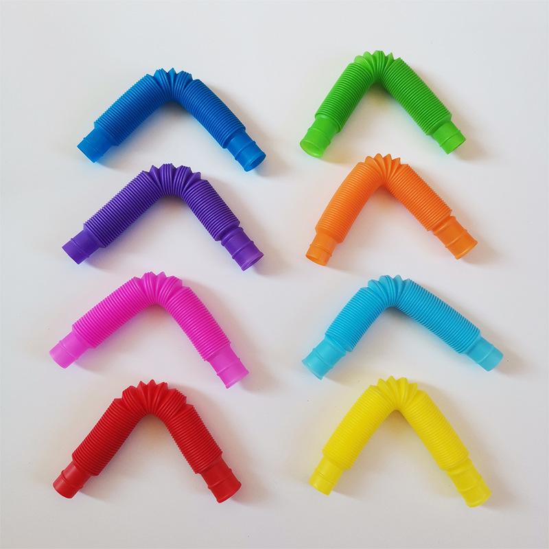Pop Tube Bobi: Macaron Color Series Kids  Educational Decompression Toy Diameter 17mm, Length 12cm