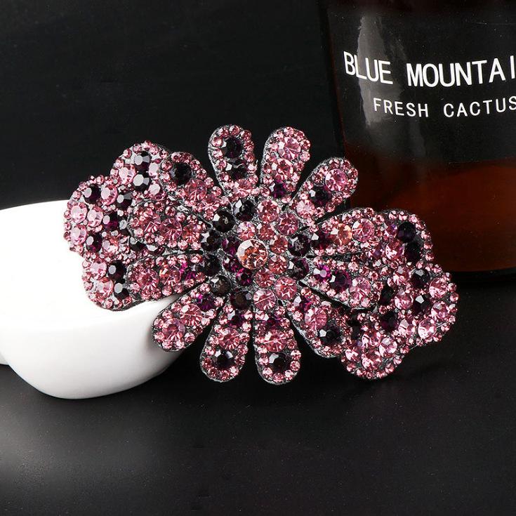 

Элегантная корейская заколка для волос со стразами: Бриллиантовая заколка для пучка для женщин фиолетовый