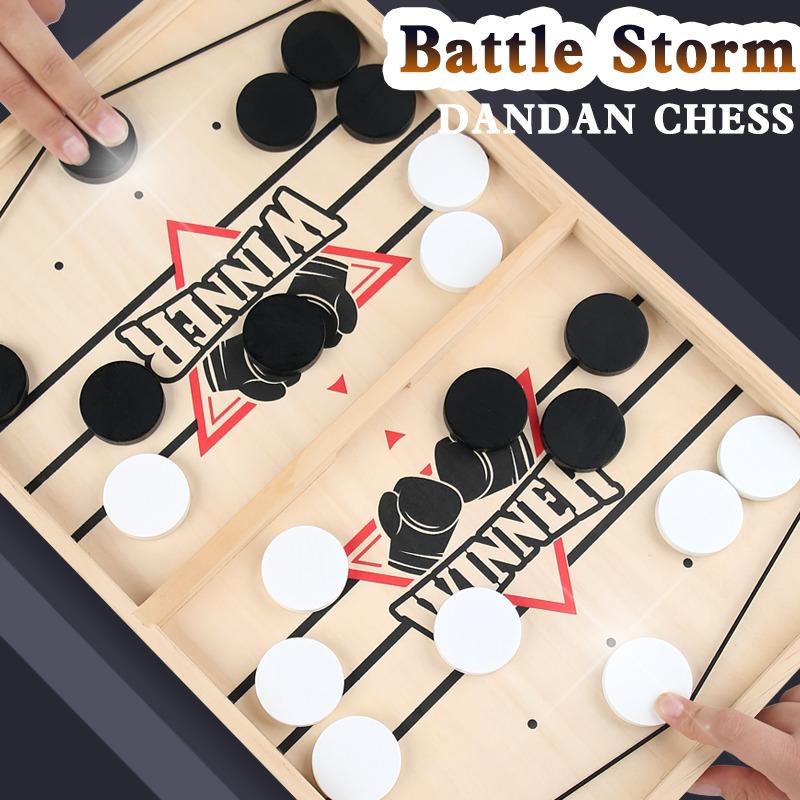 Wooden Pop Up Bouncing Chess Game Family Interactive Tabletop Hockey Parent Child Fun Board Game Kids Indoor Activity