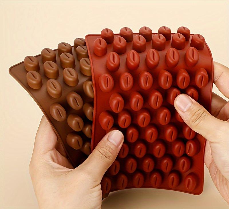 55-Mulden Silikon Kaffeebohnenform für Süßigkeiten, BPA-frei - Perfekt für Halloween, Weihnachten, Ostern, Thanksgiving - Küchen- & Esszimmer-Essential