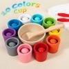 10 Color Color Sorter Game Toys Wooden Sorting Matching Toys Balls In Cups Montessori  Preschool