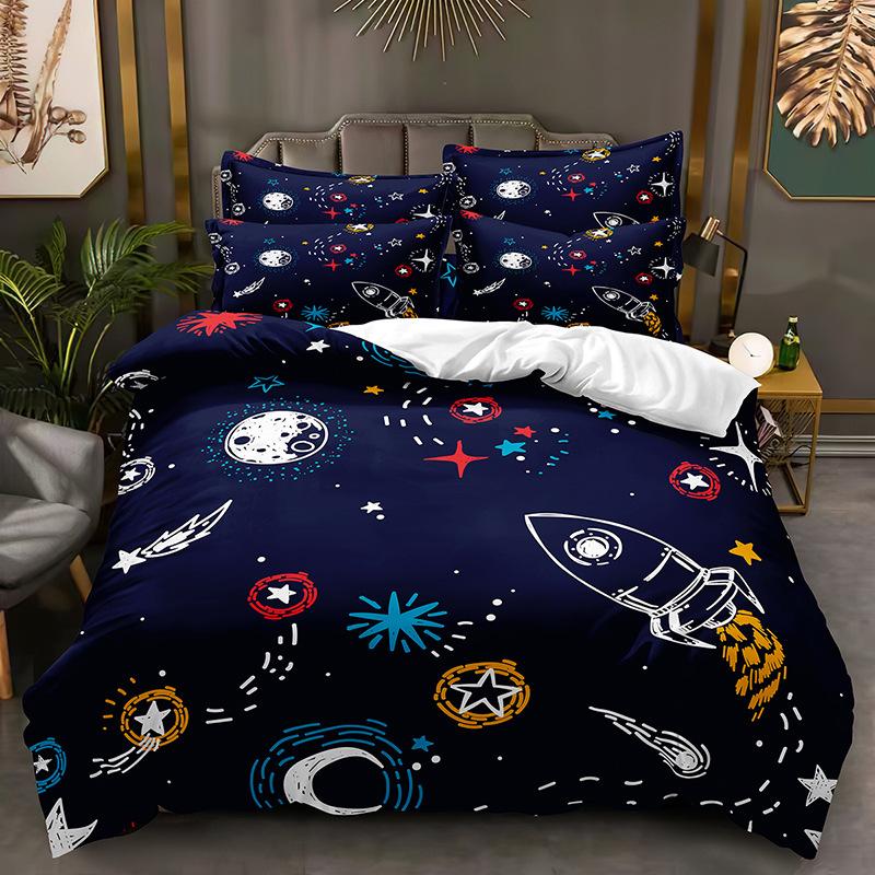 Fashion Technology Printing, 3D Digital Printing, Bedding, Duvet Covers, Pillowcases, Three-piece Sets