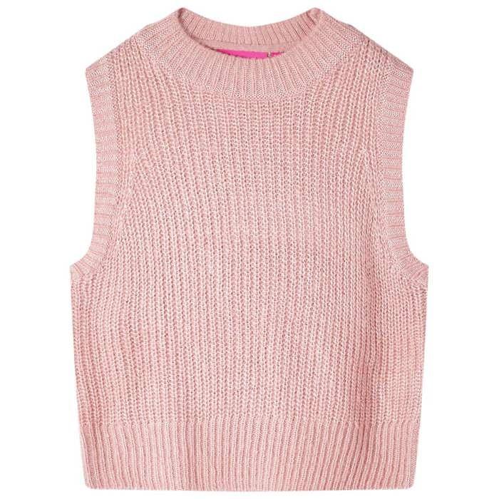 Gilet pull-over tricoté pour enfants rose clair 92/104/116/128/140