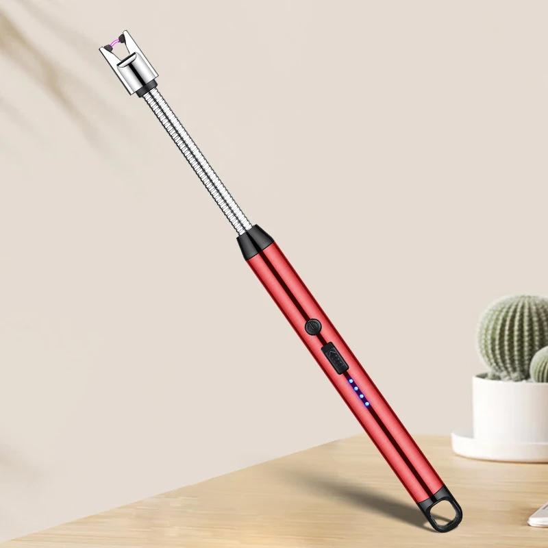 Creative Electric Solitary Electronic Pulse Ignition Household Kitchen Artifact Outdoor Windproof Long Range Charging Lighter
